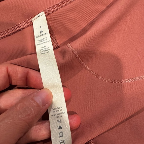 lululemon Align™ High-Rise Pant 28" in soft pink color size 4. - Picture 6 of 14